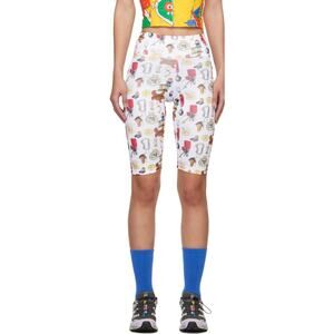 Chopova Lowena Bits & Bobs Trinket White Fitted Biker Shorts Size Small